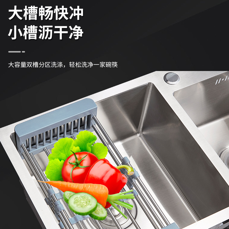 厂家批发不锈钢水槽7545单槽洗碗盆洗菜池工程盆