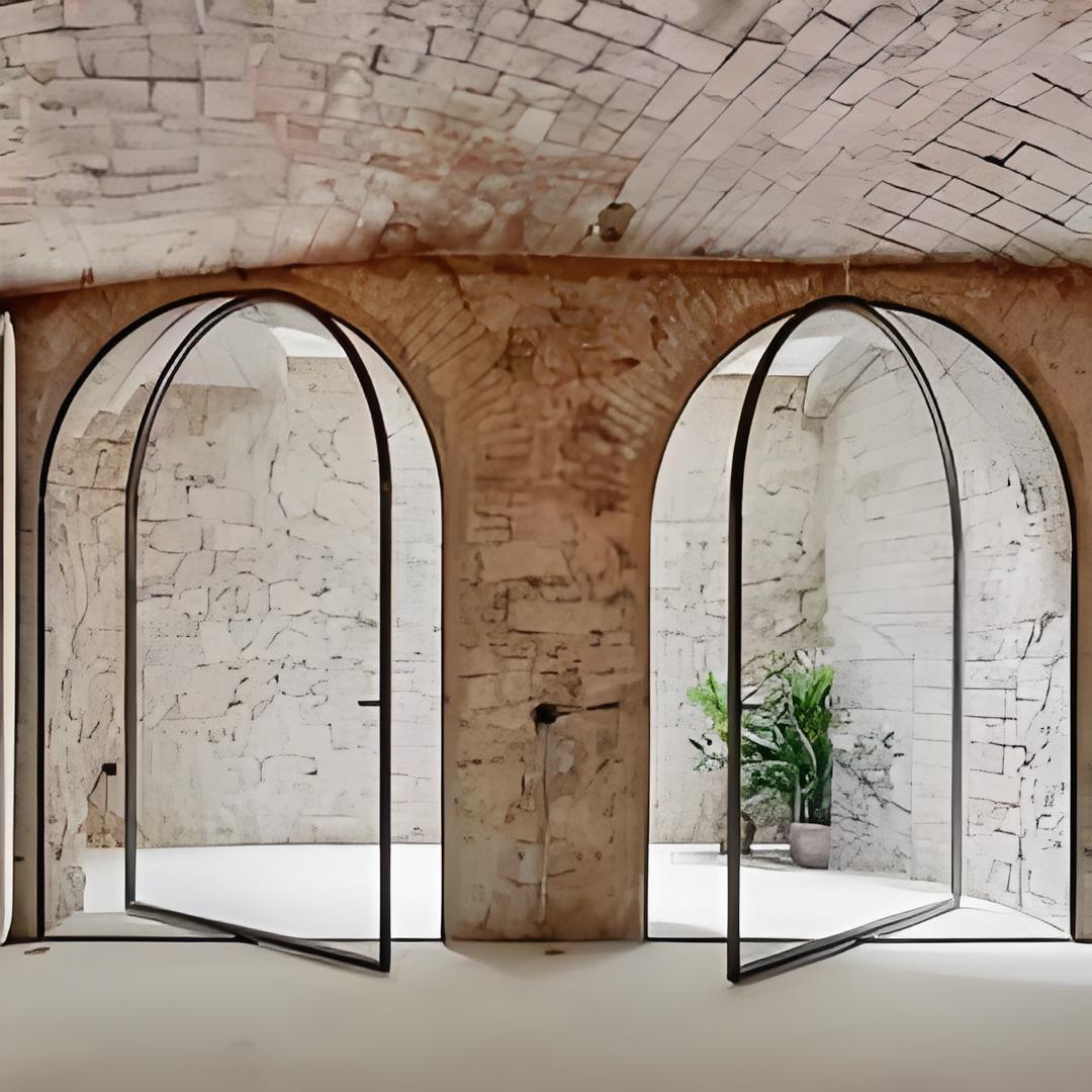 中轴门金玛龙18极窄网红服装店玻璃门360旋转门钢化极窄铝合金门