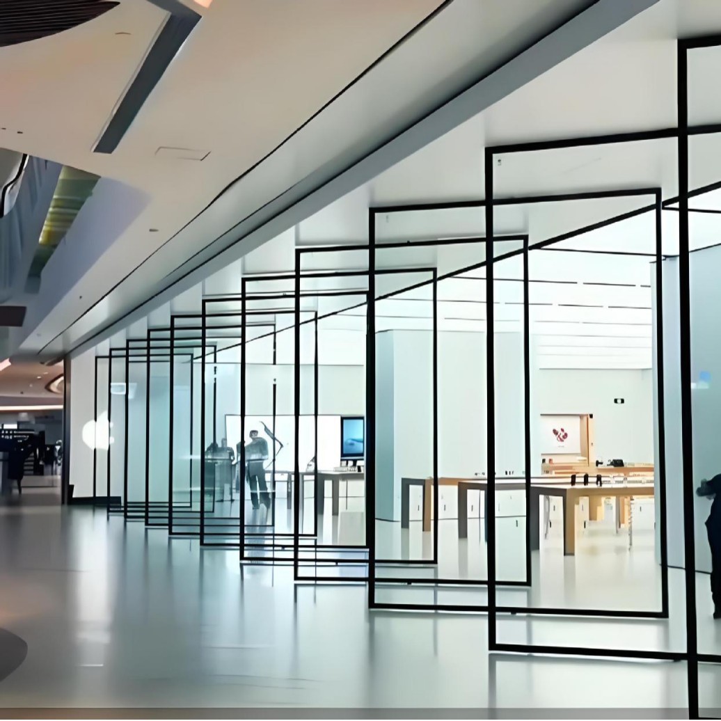 酒店玻璃旋转门360度旋转大型商场工厂源头发货高安全佛山制造