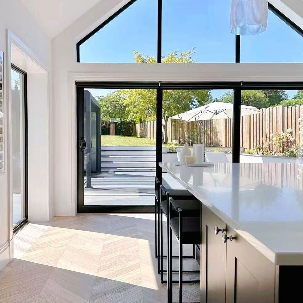 断桥全景推拉门金意享铝合金玻璃门静音推拉式钢化移门