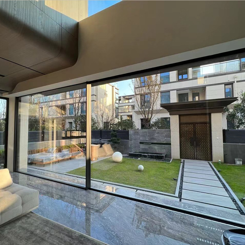 全景推拉门金意享150极窄系列断桥推拉门自动极窄全景门