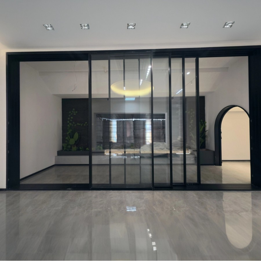 全景推拉门金意享150极窄系列断桥推拉门自动极窄全景门