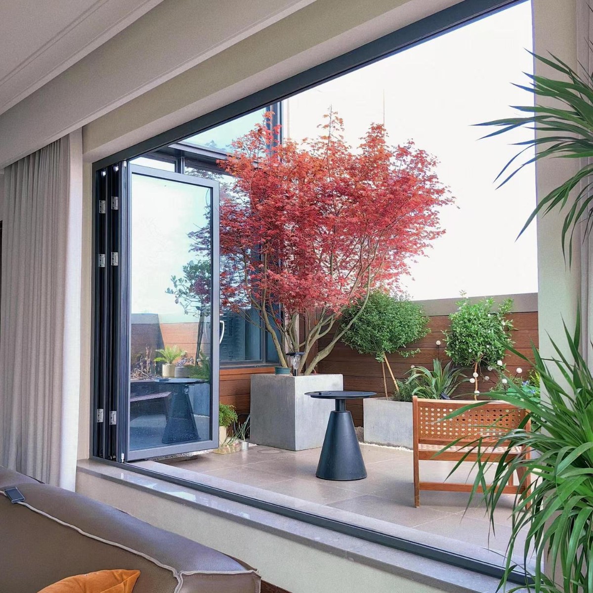 68防夹手折叠门金意享断桥重型凯森贝格配件隔音断桥铝