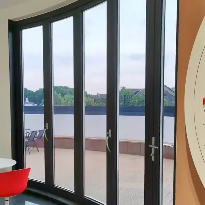 弧形折叠门 金意享 弯弧铝合金大折叠 重型厂家折叠式现代简约