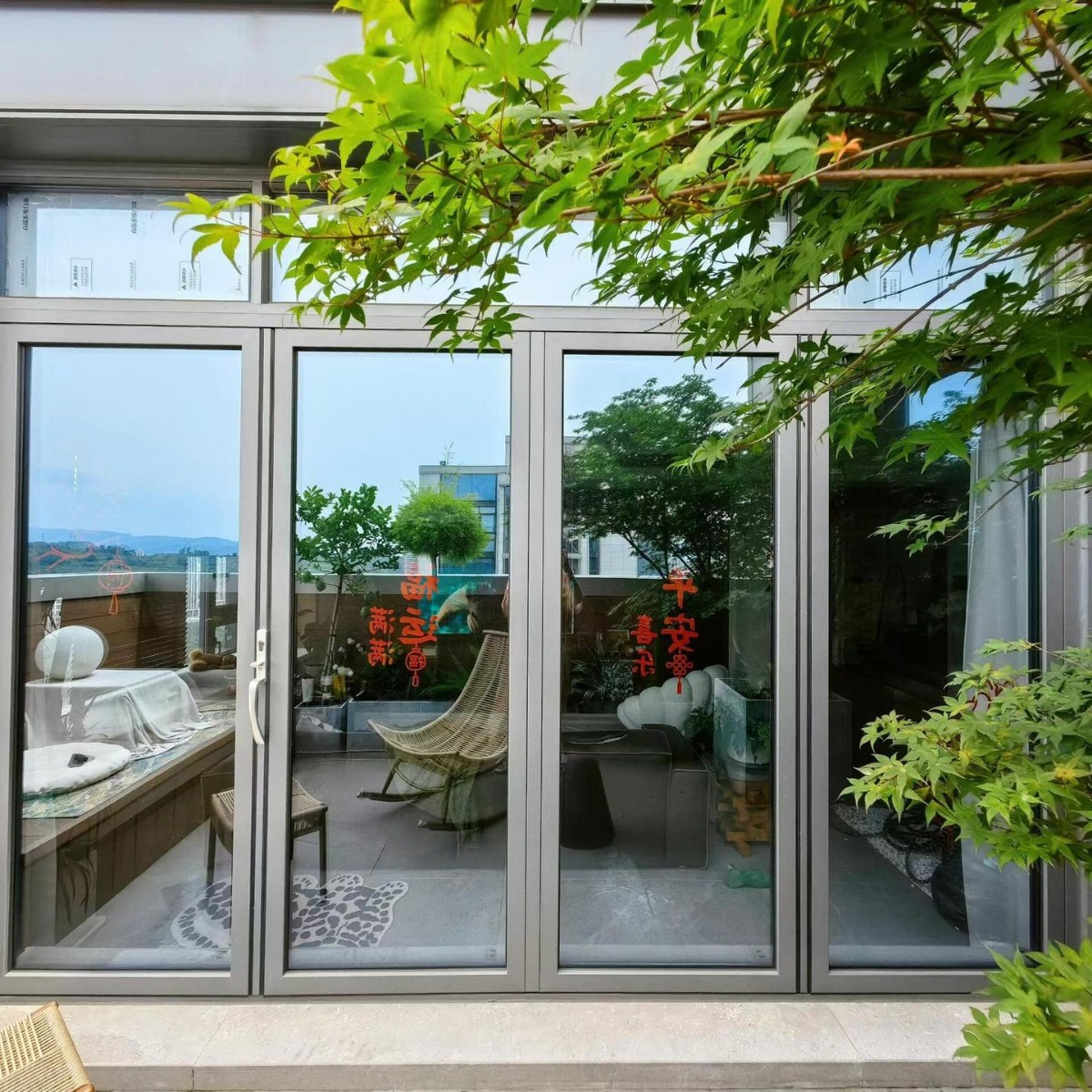 断桥重型折叠门酒店大厅铝合金玻璃隔断门源头发货可折叠折叠式