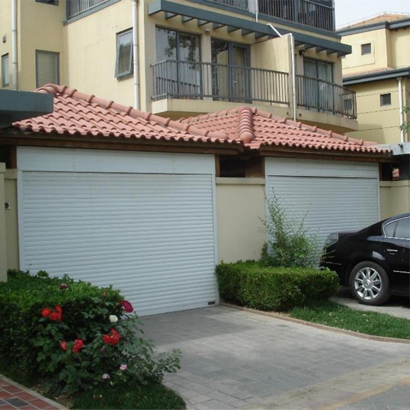 地下车库自动识别翻板提升门彩钢板电动卷帘门欧式豪华别墅车库门