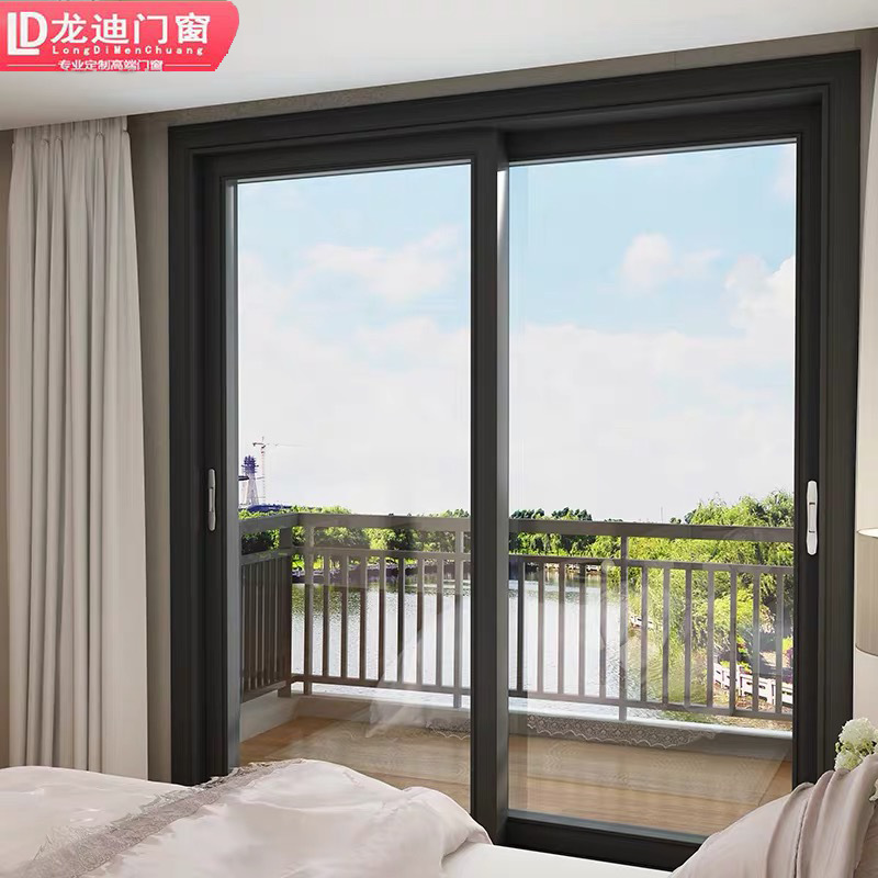 佛山工厂重型移门钛镁合金中空钢化玻璃隔断门厕所推拉门玻璃门