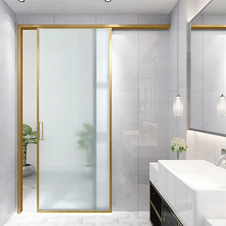 极窄推拉门边单轨单扇吊轨厨房移门卫生间浴室玻璃门铝合金吊滑门