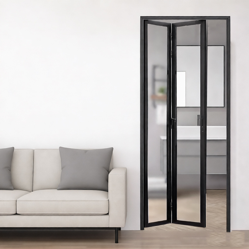 铝合金极窄折叠门开放式厨房门小户型卫生间浴室门现代简约阳台门