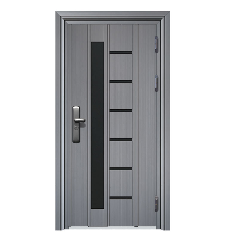 灰色不锈钢防盗门韩式不锈钢入户门自建房大门入户大门智能防盗门