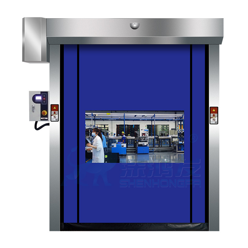 拉链式冷库门厂房车间PVC保温门防撞击电动卷帘门拉链门快速保温