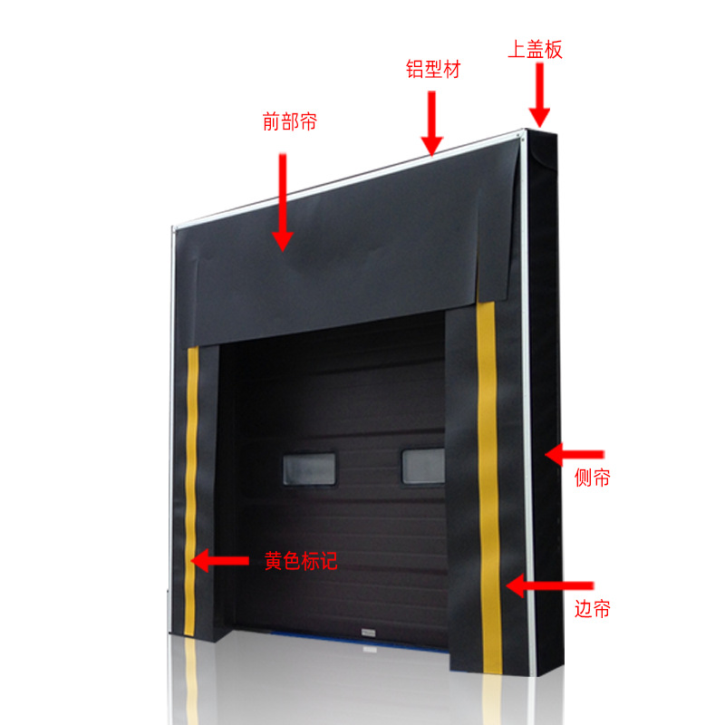 可调节仓库提升门海绵门封冷库滑升门装卸货平台机械保温滑升门封