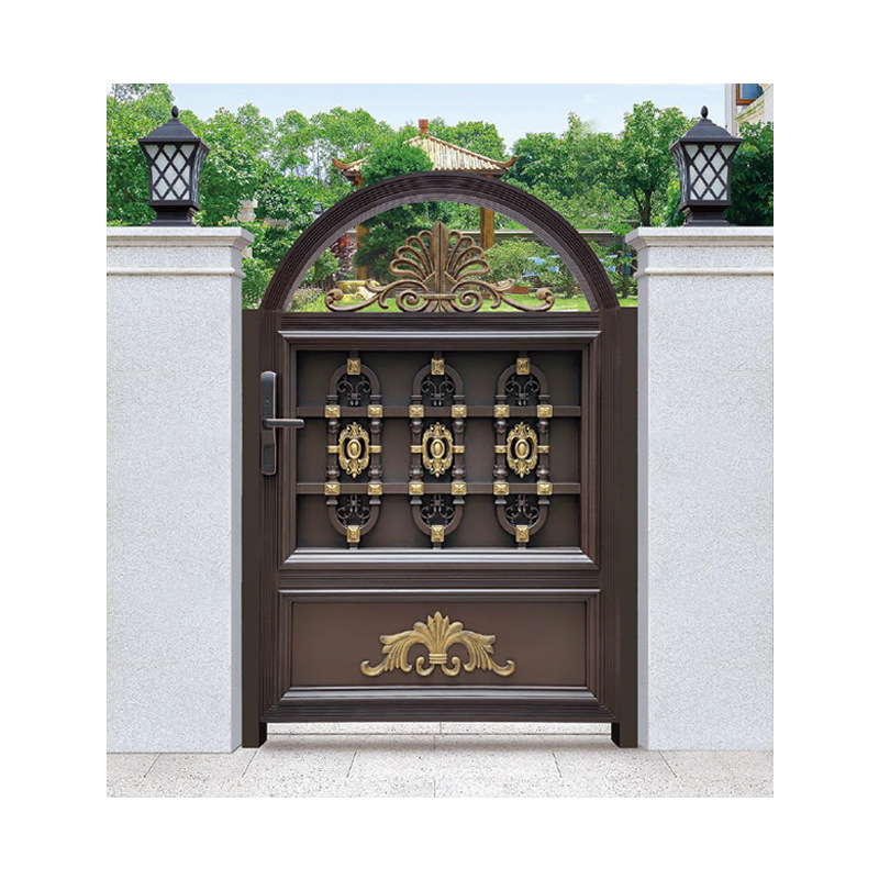 博盾高端铝艺庭院大门乡村院子小门花园拱门别墅铝合金小院单开门