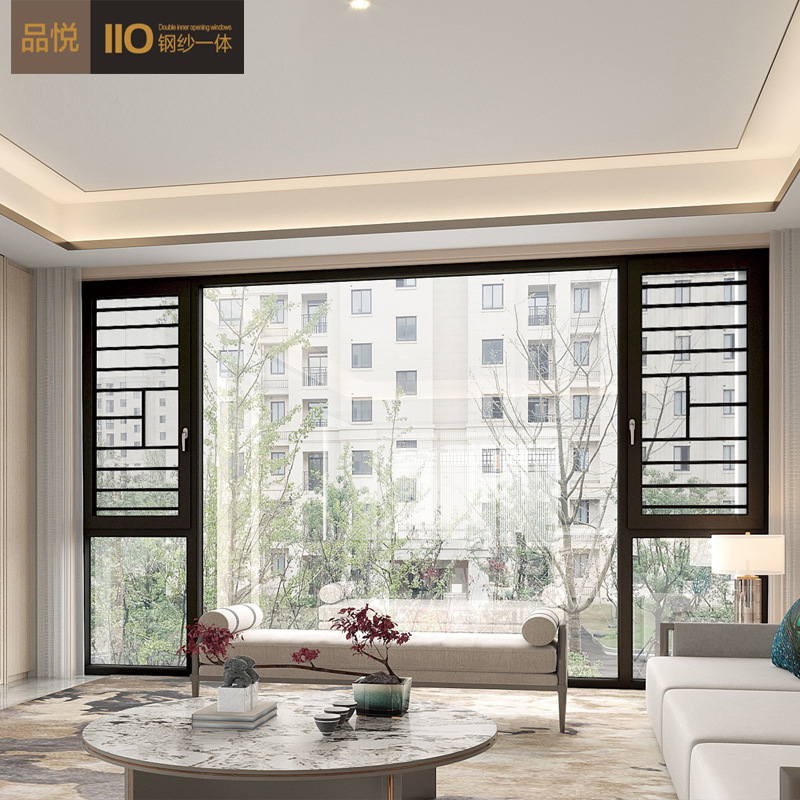 封阳台玻璃系统隔音窗双层玻璃窗平开窗铝合金落地窗厂家直销