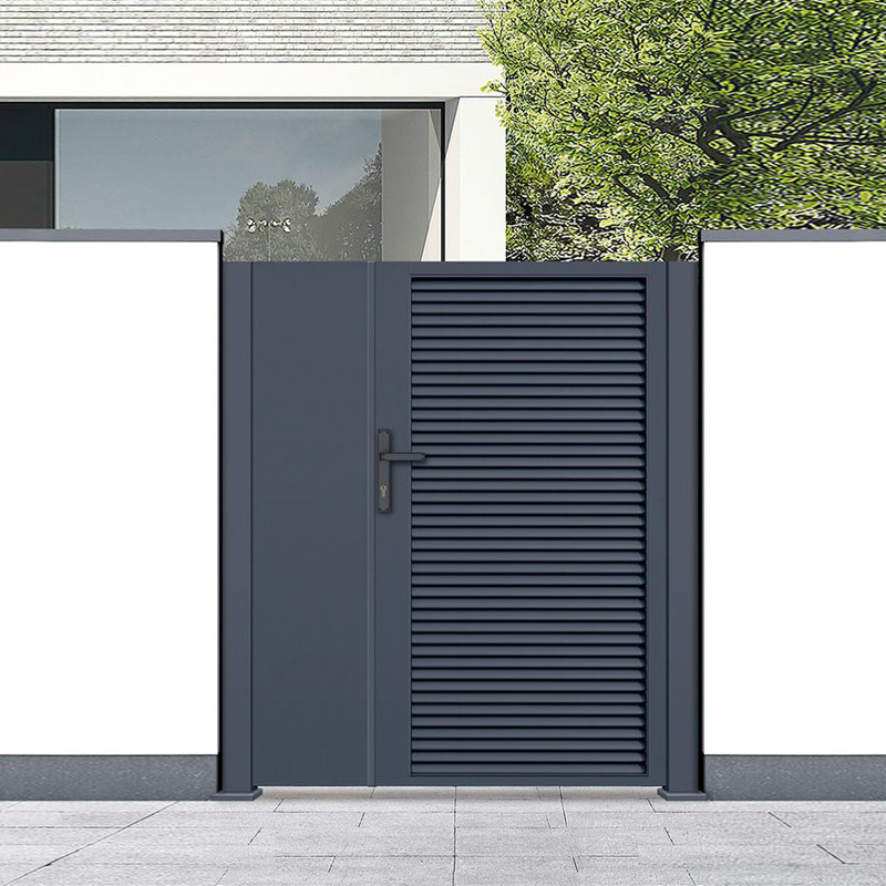 铝合金庭院大门铝艺别墅大门院子围墙对开门电动平移门双开门2