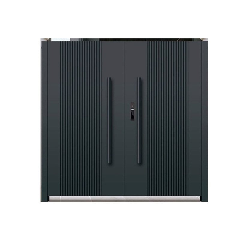 铝合金庭院大门铝艺别墅大门院子围墙对开门电动平移门双开门2