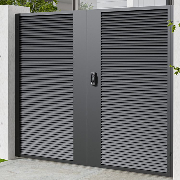 博盾铝艺大门庭院别墅门移门双开门对开门铝合金院子乡村电动门