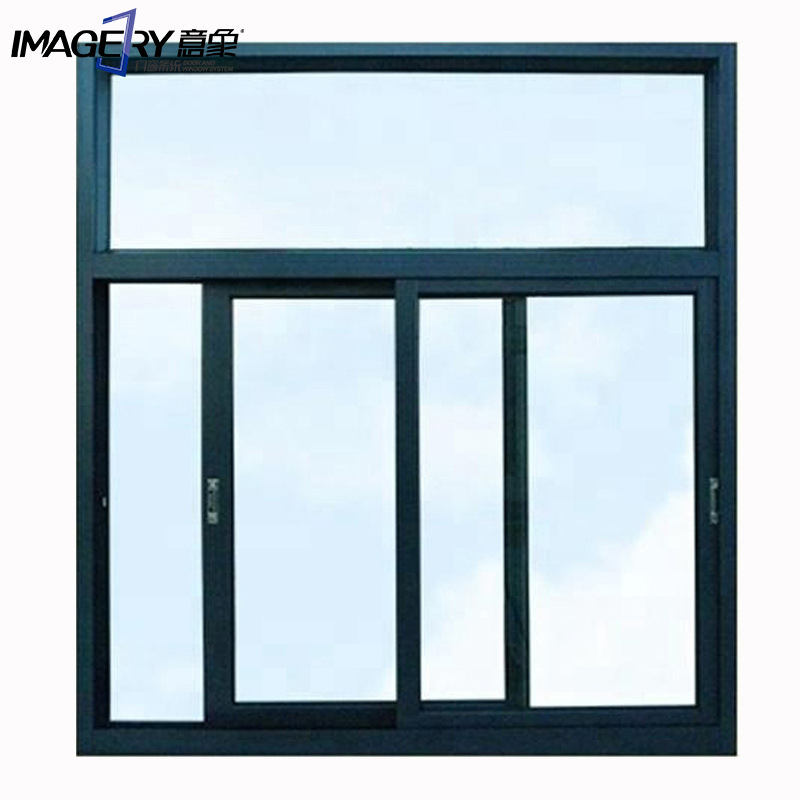 现代简约铝合金推拉门双轨道推拉隔音隔热安全钢化玻璃推拉窗