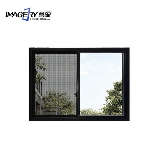 意象工厂定制铝合金非断桥单层钢化玻璃封阳台静音防盗系统推拉窗