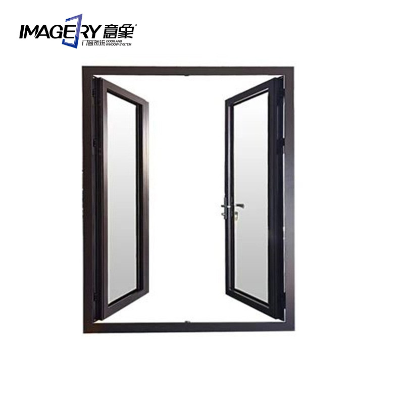 厂家定制现代简约风室内门铝合金隔热断桥平开玻璃淋浴房卫生间门