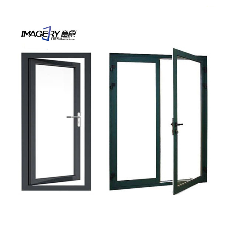 厂家定制现代简约风室内门铝合金隔热断桥平开玻璃淋浴房卫生间门