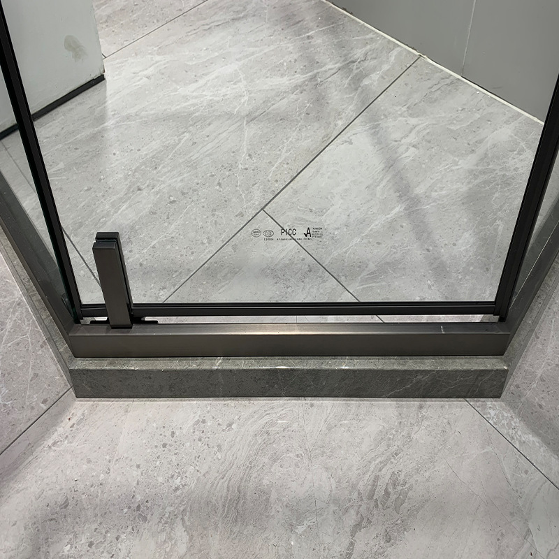 金康兴钻石型平开门浴室隔断转轴淋浴门304不锈钢整体玻璃淋浴房