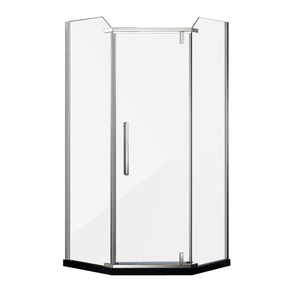 金康兴钻石型工厂无边框钢化玻璃淋浴门304不锈钢集成淋浴房