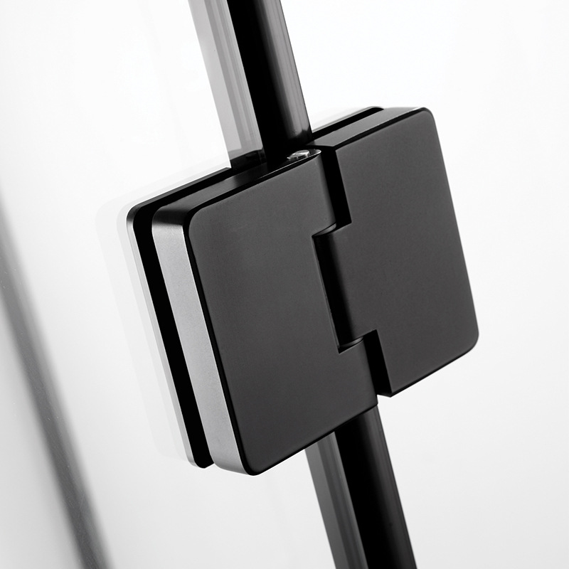 极简窄边钻石型淋浴房平开门卫生间干湿分离隔断浴室屏风玻璃下沉