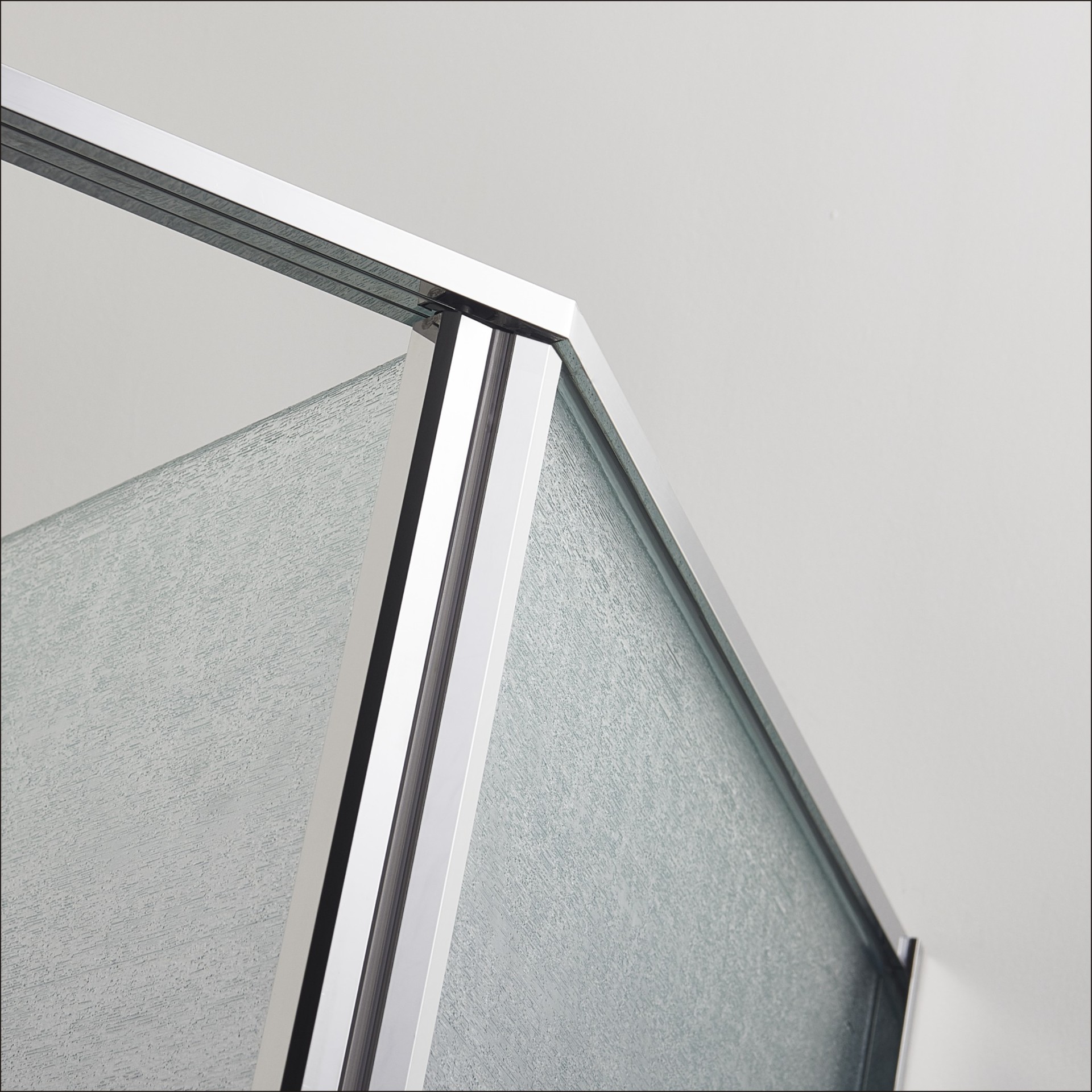 金康兴钻石型淋浴房极简玻璃门浴室隔断下沉式内外平开门浴屏定制