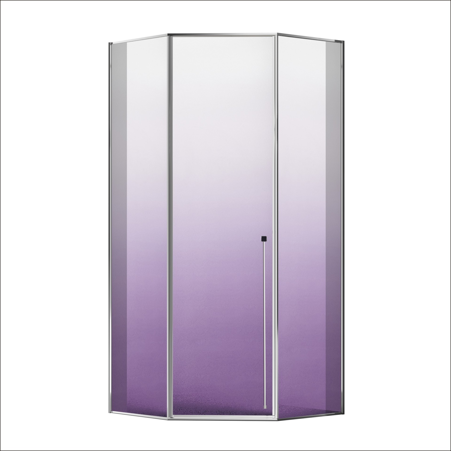 金康兴钻石型淋浴房极简玻璃门浴室隔断下沉式内外平开门浴屏定制