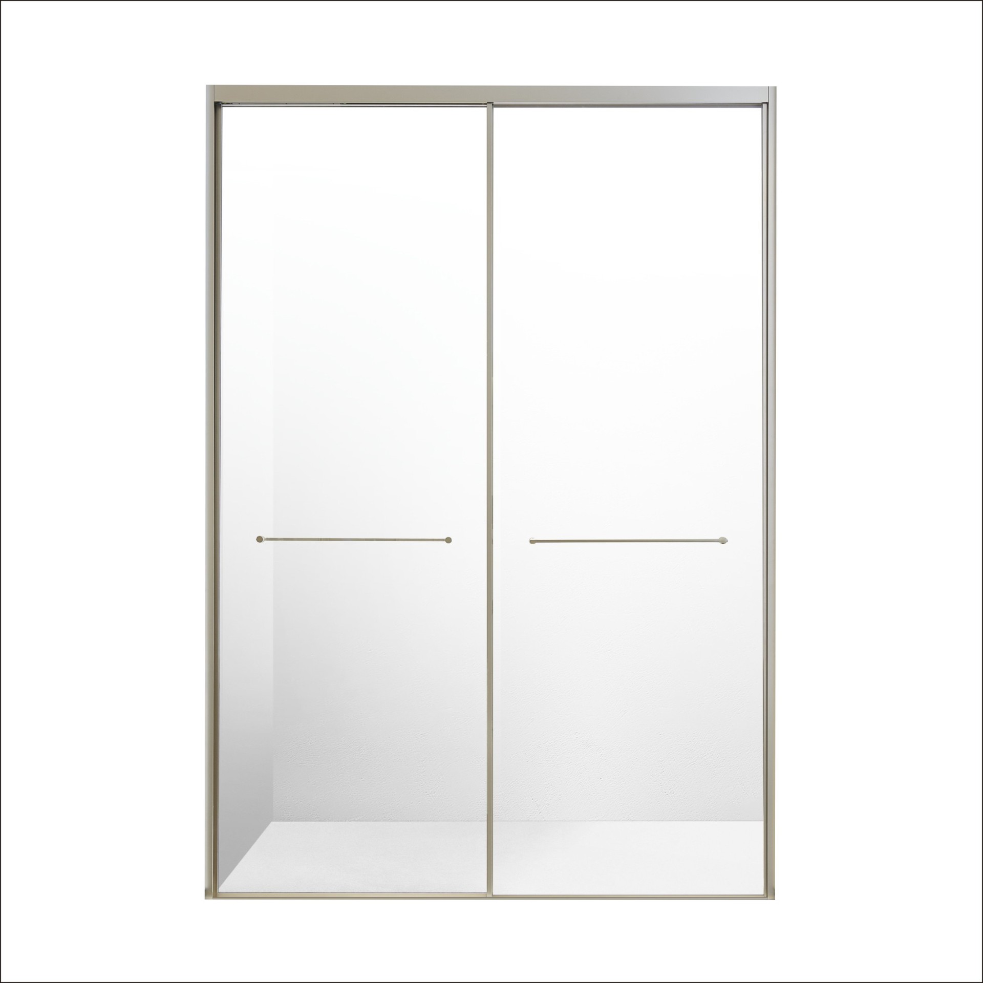 简约一字型淋浴房推拉门浴室隔断门洗手间卫生间干湿分离玻璃门