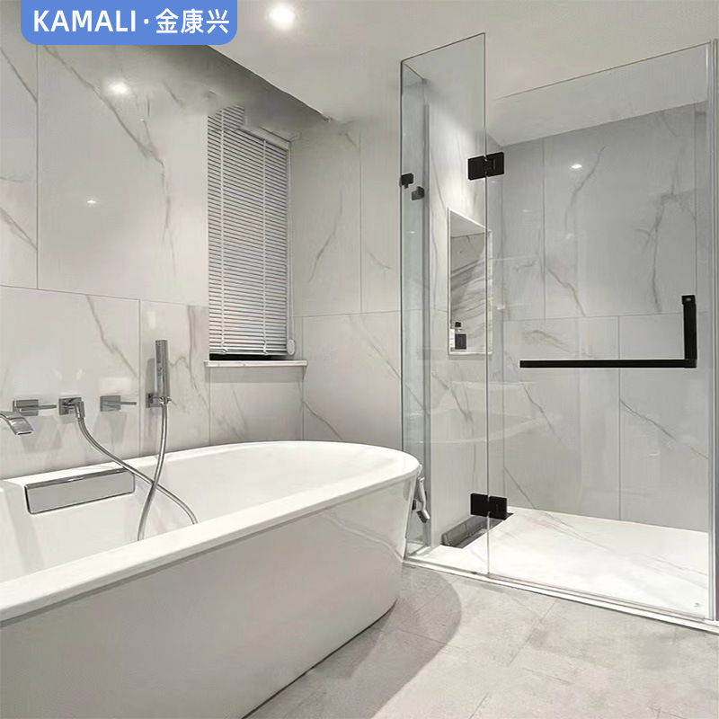 金康兴一字型无框淋浴房玻璃隔断卫生间下沉式干湿分离浴室屏风