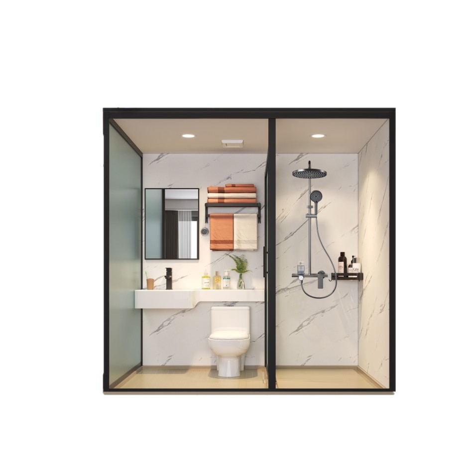 一体式淋浴房集成卫浴宿舍酒店冲凉室内卫生间厕所免防水