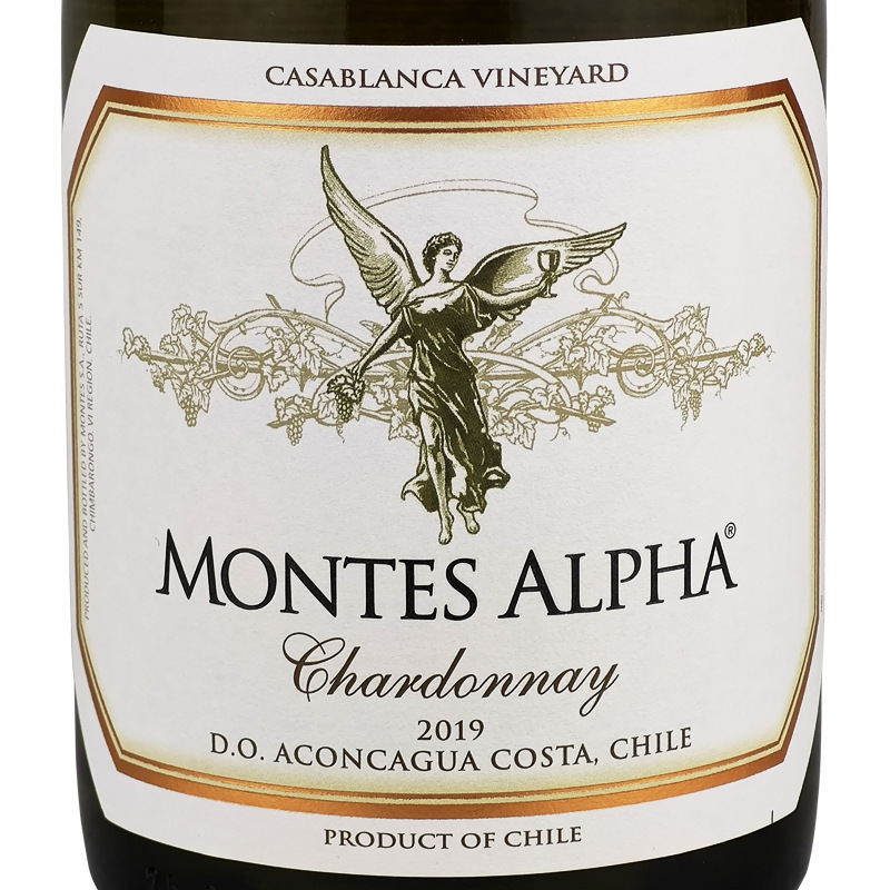 智利蒙特斯欧法系列霞多丽白葡萄酒14%vol750ml干白葡萄酒