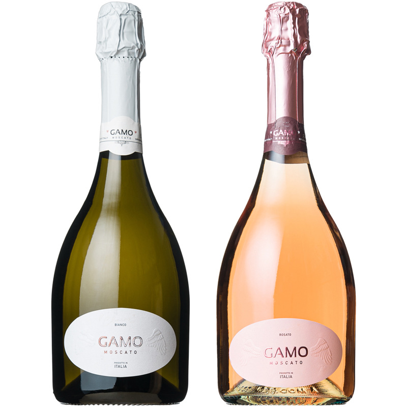 【代发】【限价裸瓶69礼盒79】意大利卡摩莫斯卡托桃红甜白起泡酒