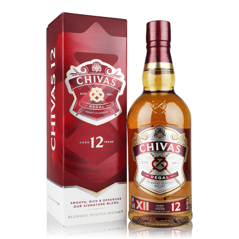 英国洋酒芝华士12年调配苏格兰威士忌700ml40%vol高酒精度烈酒