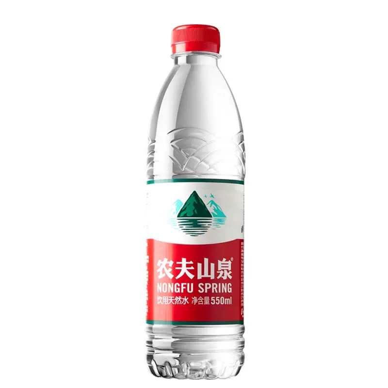 北京新发地开超市批发农夫山泉550ml24瓶白膜整箱矿泉水