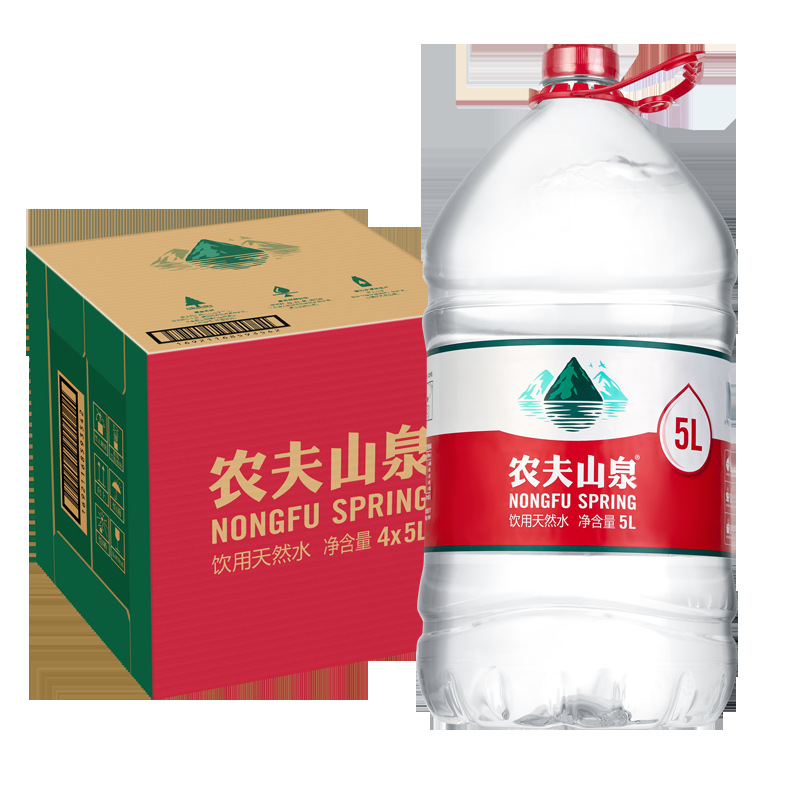 北京新发地开超市批发农夫山泉饮用天然水5L*4桶装整箱