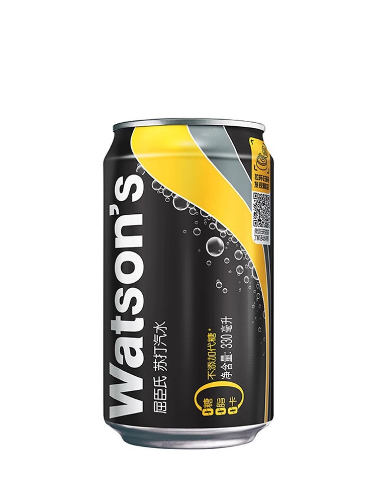 Watson's/屈臣氏苏打水4罐原味无糖精苏打水整箱北京同城超市批发