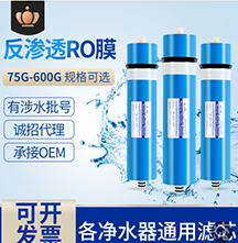 国产反渗透膜RO膜滤芯75G100G400G家用净水器