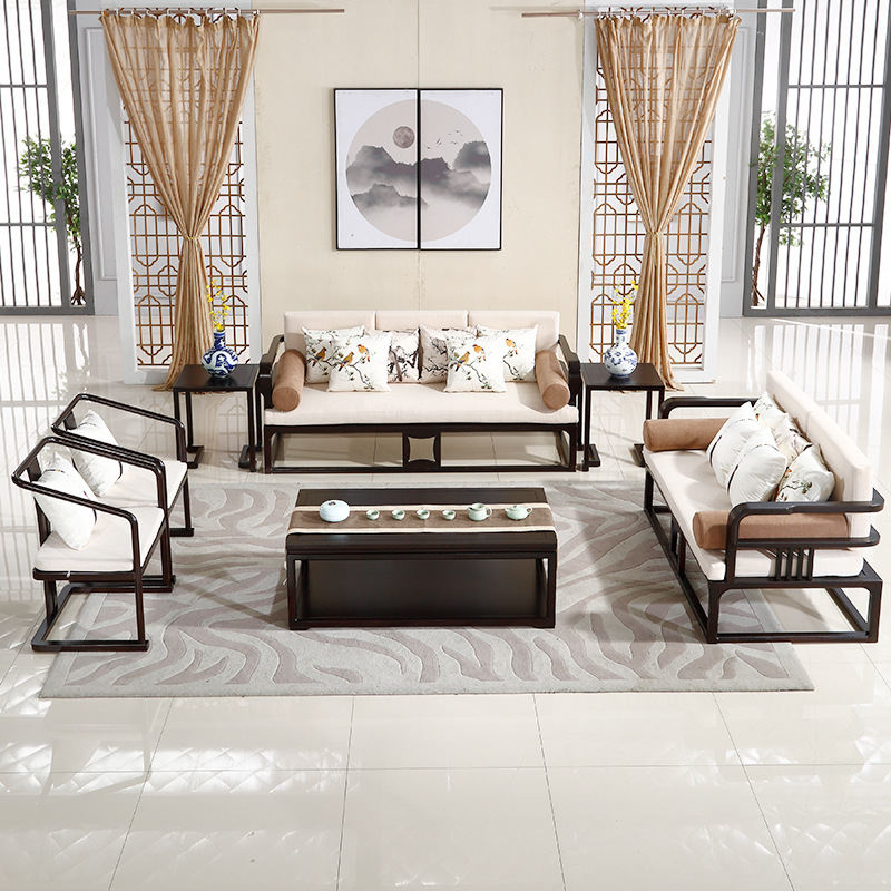 可来图定制客厅家具系列沙发椅子茶几厂家定制组合新中式简约风格