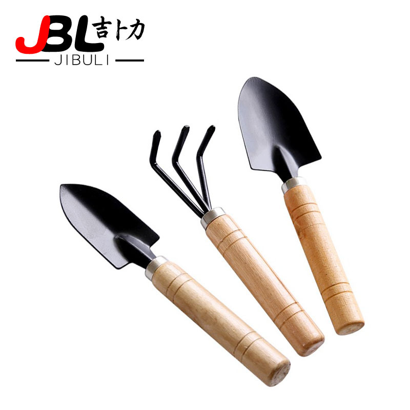 园艺工具三件套 迷你园林工具 小铁铲/耙/锹 植物盆栽种花