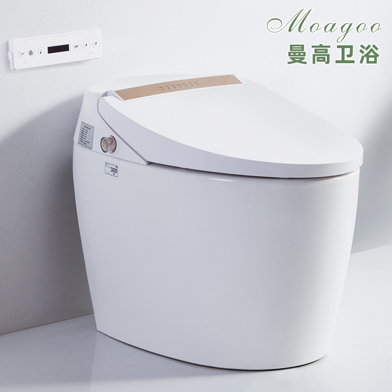曼高卫浴 家用蓄热式坐便器手动翻盖脚感冲水 无水压要求智能马桶