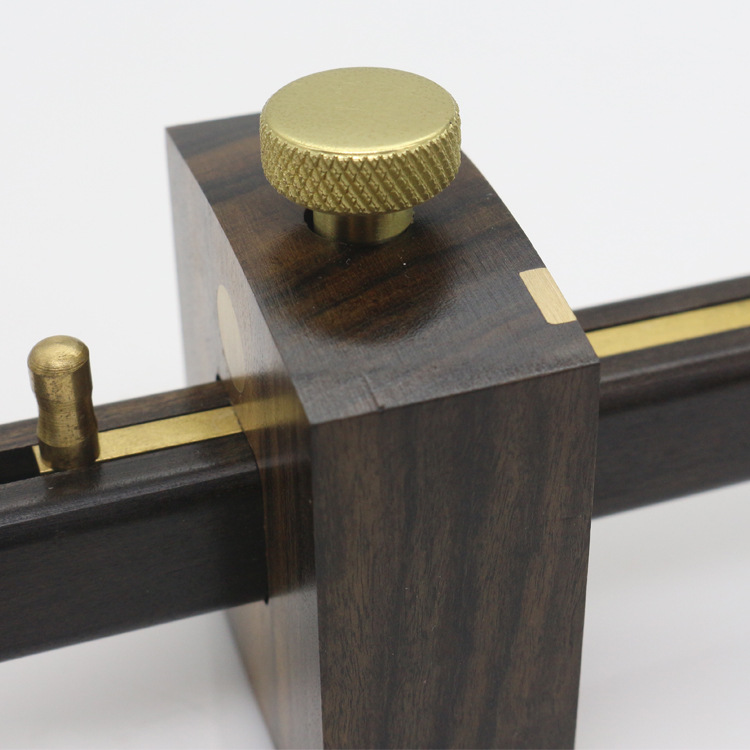 木井方 欧式黑檀木划线器 木工画线工具 多功能螺杆式木工勒线器