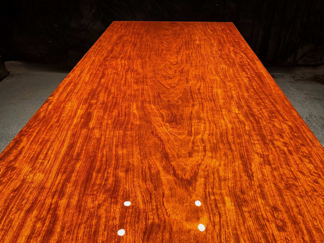 巴花大板茶桌实木桌新中式红木办公桌简约巴花原木茶台会议接待桌