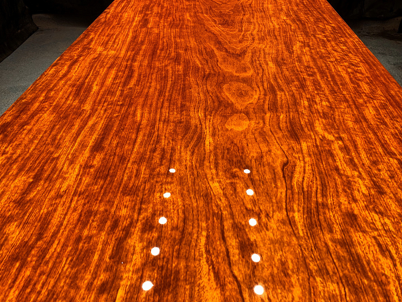 巴花大板茶桌实木桌新中式红木办公桌简约巴花原木茶台会议接待桌