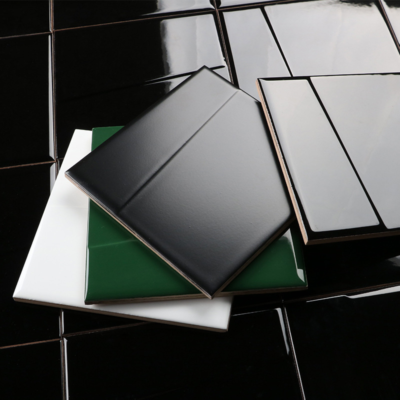 墨绿色凹凸面瓷砖浴室厨房墙砖 厕所卫生间客厅格子模具面厨卫砖