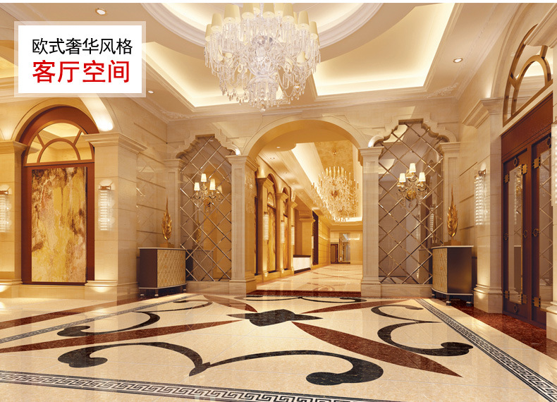 佛山瓷砖地砖 800*800工程客厅地面地板砖 黄白红布拉提抛光地砖