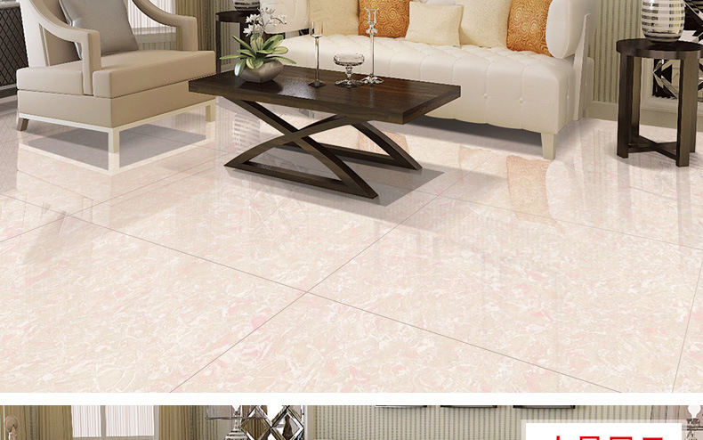 佛山瓷砖地砖 800*800工程客厅地面地板砖 黄白红布拉提抛光地砖