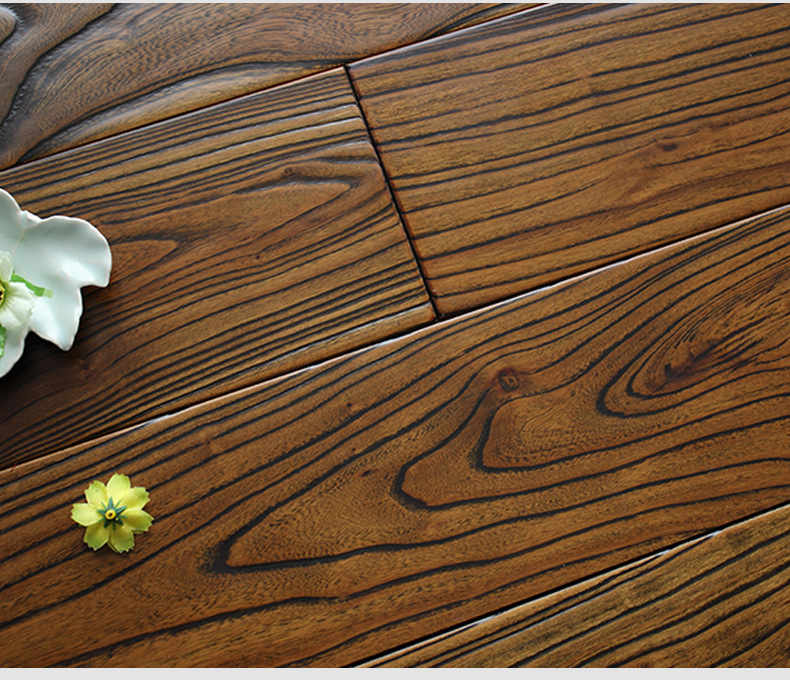 绿榆木纯实木地板免龙骨厂家直销原木家用卧室地热地暖锁扣木地板